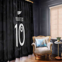 Custom New Zealand Rugby Window Curtain All Silver Ferns Blacks LT03 - Polynesian Pride