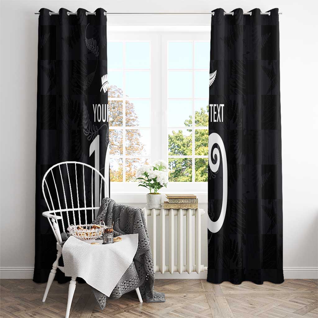 Custom New Zealand Rugby Window Curtain All Silver Ferns Blacks LT03 - Polynesian Pride