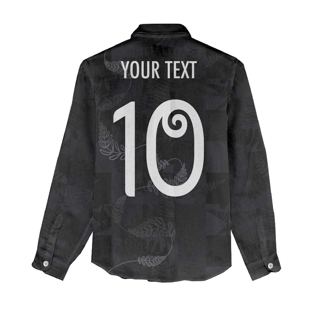 Custom New Zealand Rugby Women Casual Shirt All Silver Ferns Blacks LT03 - Polynesian Pride