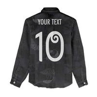 Custom New Zealand Rugby Women Casual Shirt All Silver Ferns Blacks LT03 - Polynesian Pride