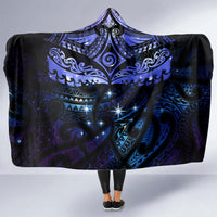 New Zealand Matariki Hooded Blanket Maori Pattern and Matariki Sky Night LT03 - Polynesian Pride