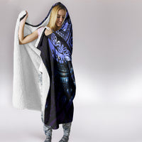 New Zealand Matariki Hooded Blanket Maori Pattern and Matariki Sky Night LT03 - Polynesian Pride