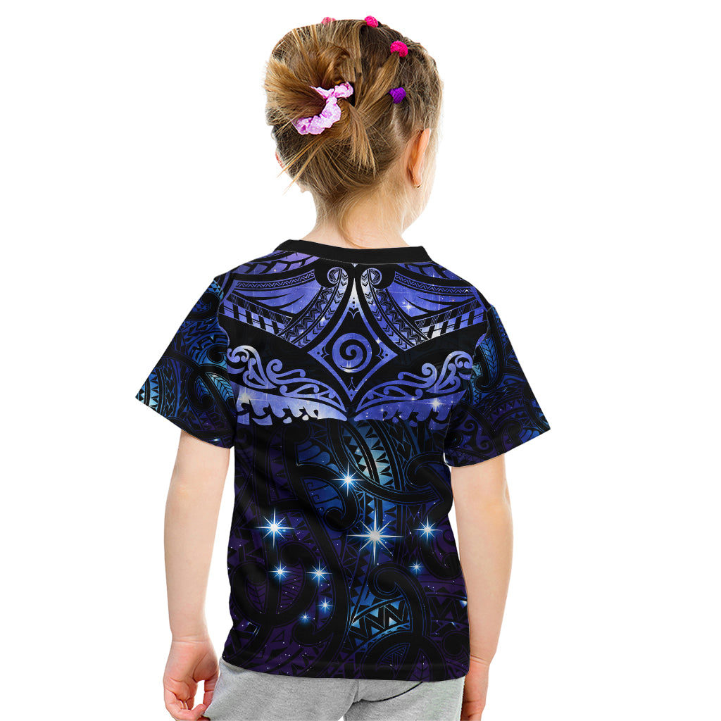 New Zealand Matariki Kid T Shirt Maori Pattern and Matariki Sky Night