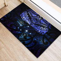 New Zealand Matariki Rubber Doormat Maori Pattern and Matariki Sky Night LT03 - Polynesian Pride