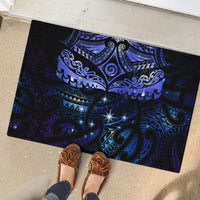New Zealand Matariki Rubber Doormat Maori Pattern and Matariki Sky Night LT03 - Polynesian Pride