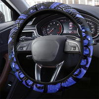 New Zealand Matariki Steering Wheel Cover Maori Pattern and Matariki Sky Night LT03 - Polynesian Pride