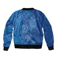 Hawaiian Turtles and Polynesian Art Tattoo Bomber Jacket Ocean Abyss