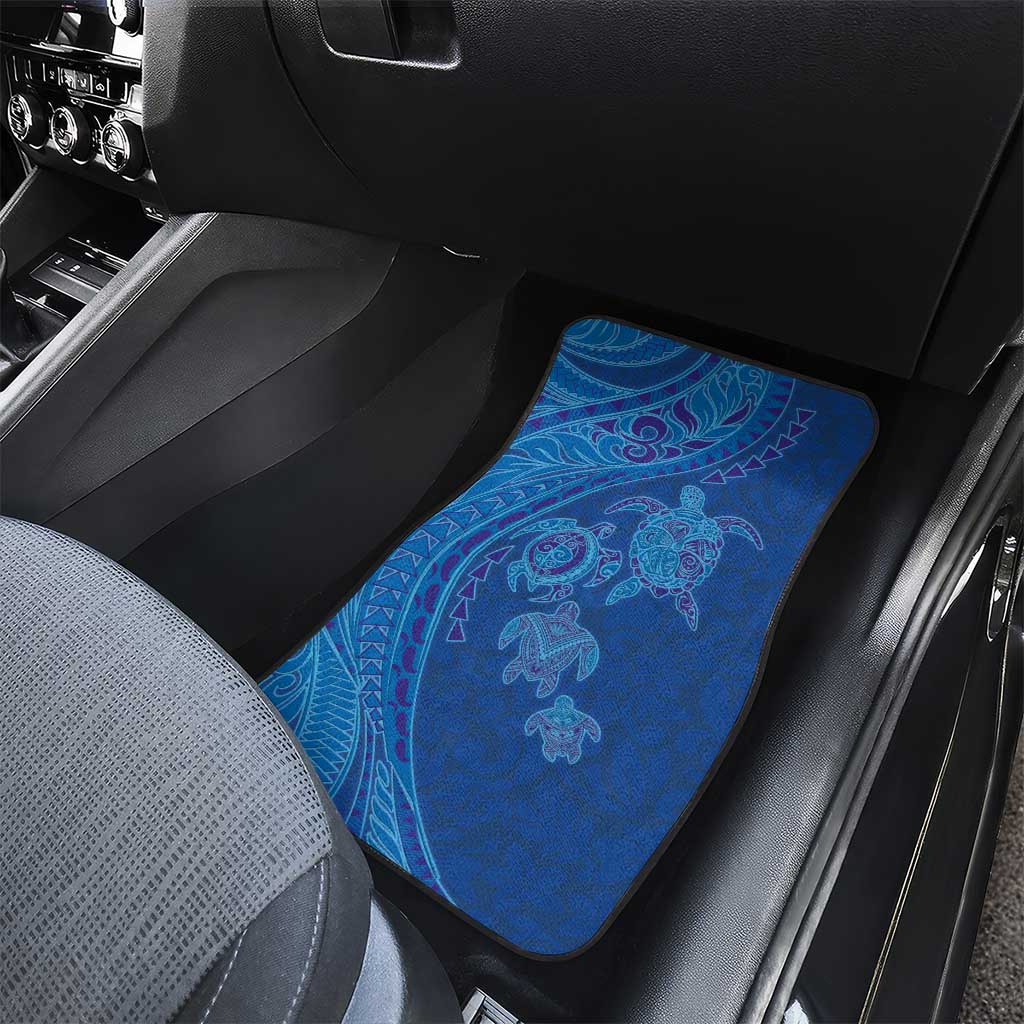 Hawaiian Turtles and Polynesian Art Tattoo Car Mats Ocean Abyss