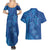 Hawaiian Turtles and Polynesian Art Tattoo Couples Matching Summer Maxi Dress and Hawaiian Shirt Ocean Abyss