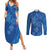 Hawaiian Turtles and Polynesian Art Tattoo Couples Matching Summer Maxi Dress and Long Sleeve Button Shirt Ocean Abyss