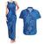 Hawaiian Turtles and Polynesian Art Tattoo Couples Matching Tank Maxi Dress and Hawaiian Shirt Ocean Abyss
