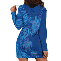Hawaiian Turtles and Polynesian Art Tattoo Hoodie Dress Ocean Abyss