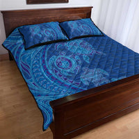 Hawaiian Turtles and Polynesian Art Tattoo Quilt Bed Set Ocean Abyss