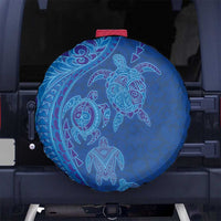 Hawaiian Turtles and Polynesian Art Tattoo Spare Tire Cover Ocean Abyss