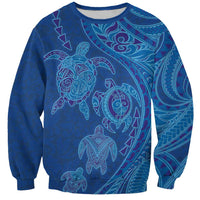 Hawaiian Turtles and Polynesian Art Tattoo Sweatshirt Ocean Abyss