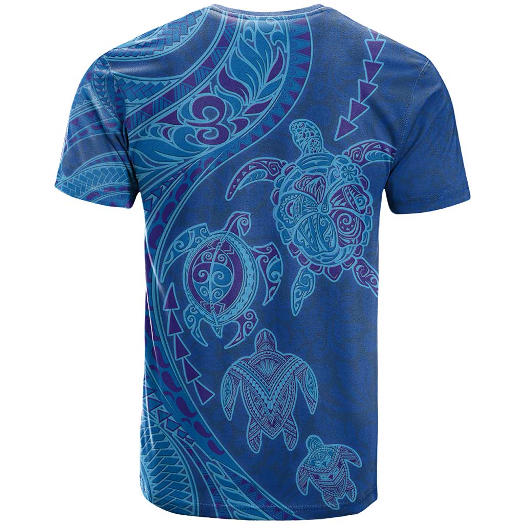 Hawaiian Turtles and Polynesian Art Tattoo T Shirt Ocean Abyss