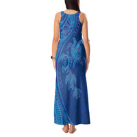 Hawaiian Turtles and Polynesian Art Tattoo Tank Maxi Dress Ocean Abyss