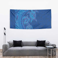Hawaiian Turtles and Polynesian Art Tattoo Tapestry Ocean Abyss