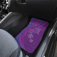 Hawaiian Turtles and Polynesian Art Tattoo Car Mats Dusky Violet