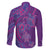Hawaiian Turtles and Polynesian Art Tattoo Family Matching Mermaid Dress and Hawaiian Shirt Dusky Violet