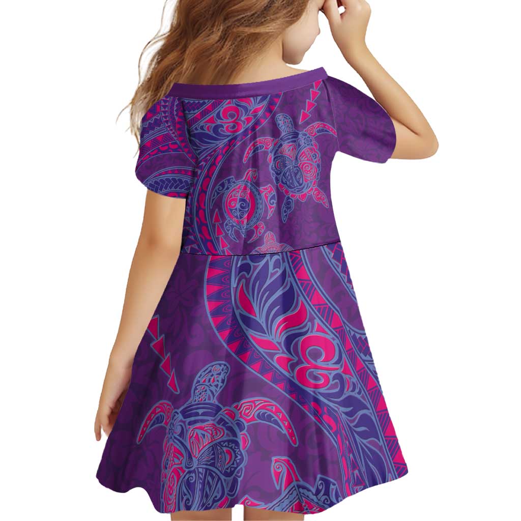 Hawaiian Turtles and Polynesian Art Tattoo Family Matching Puletasi and Hawaiian Shirt Dusky Violet