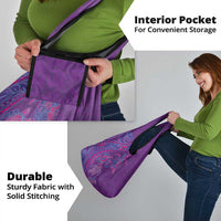 Hawaiian Turtles and Polynesian Art Tattoo Grocery Bag Dusky Violet