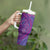 Hawaiian Turtles and Polynesian Art Tattoo Tumbler With Handle Dusky Violet