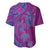 Hawaiian Turtles and Polynesian Art Tattoo Baseball Jersey Cerise