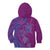 Hawaiian Turtles and Polynesian Art Tattoo Kid Hoodie Cerise