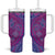 Hawaiian Turtles and Polynesian Art Tattoo Tumbler With Handle Cerise