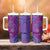Hawaiian Turtles and Polynesian Art Tattoo Tumbler With Handle Cerise
