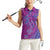 Hawaiian Turtles and Polynesian Art Tattoo Women Sleeveless Polo Shirt Cerise