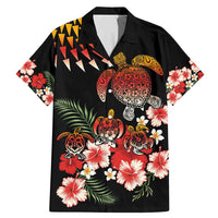 Hawaiian Hibiscus Turtle and Tropical Flower Family Matching Mermaid Dress and Hawaiian Shirt Dynamic Vibe