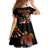Hawaiian Hibiscus Turtle and Tropical Flower Family Matching Puletasi and Hawaiian Shirt Dynamic Vibe LT03 - Polynesian Pride