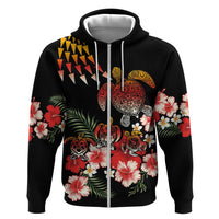 Hawaiian Hibiscus Turtle and Tropical Flower Hoodie Dynamic Vibe