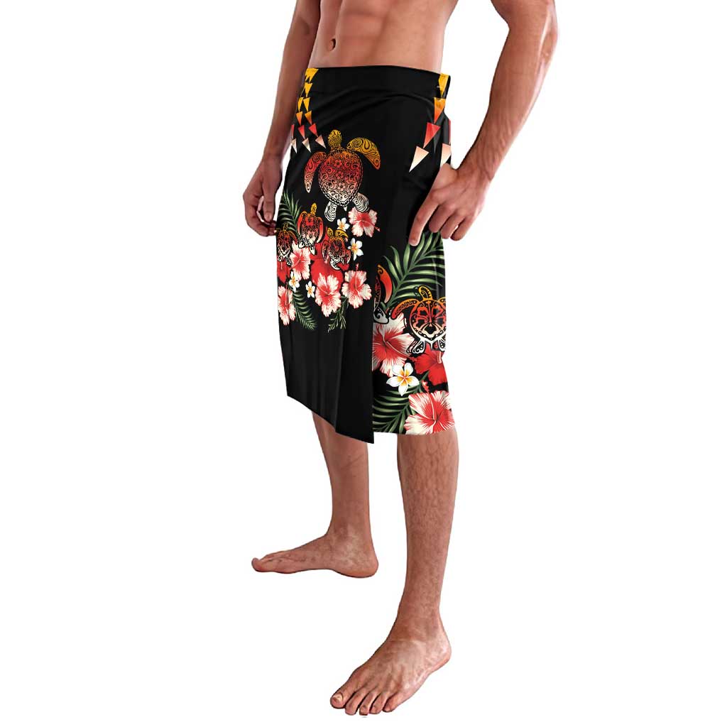 Hawaiian Hibiscus Turtle and Tropical Flower Lavalava Dynamic Vibe