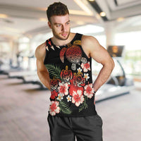 Hawaiian Hibiscus Turtle and Tropical Flower Men Tank Top Dynamic Vibe