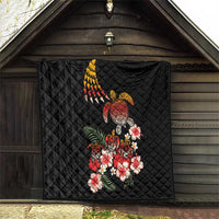 Hawaiian Hibiscus Turtle and Tropical Flower Quilt Dynamic Vibe