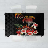 Hawaiian Hibiscus Turtle and Tropical Flower Tablecloth Dynamic Vibe