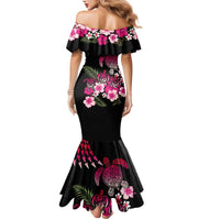 Hawaiian Hibiscus Turtle and Tropical Flower Family Matching Mermaid Dress and Hawaiian Shirt Sweet Vibe