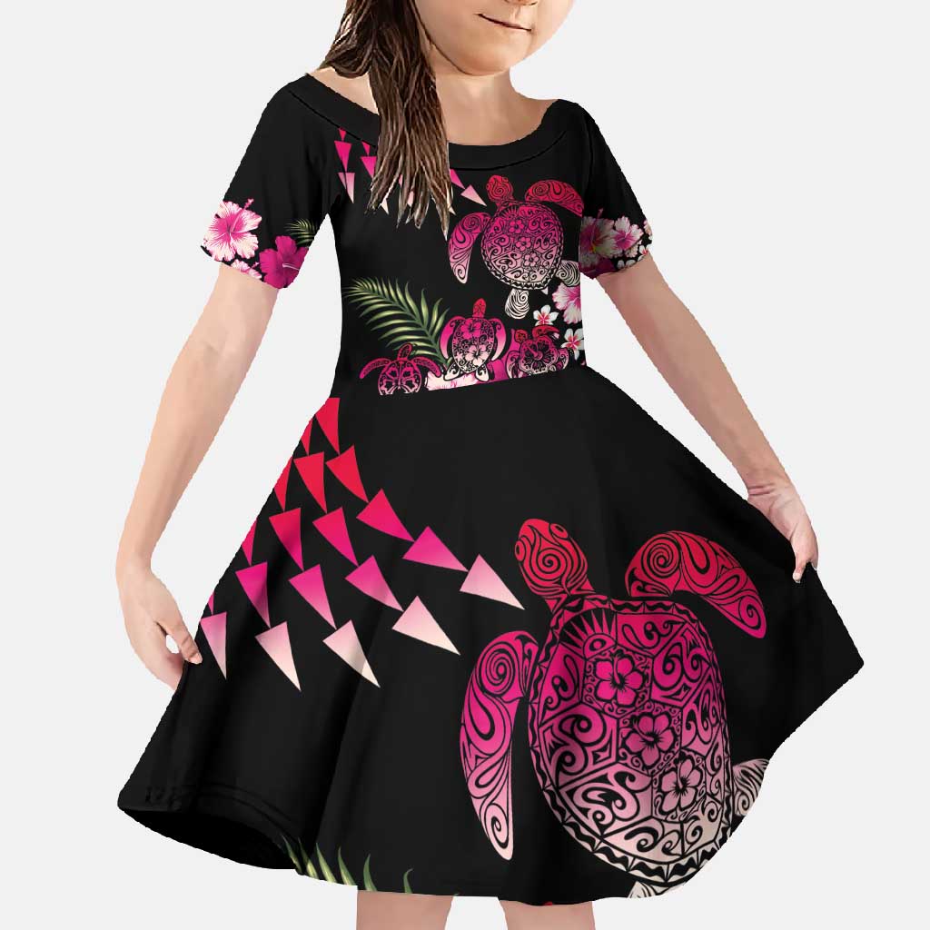 Hawaiian Hibiscus Turtle and Tropical Flower Family Matching Short Sleeve Bodycon Dress and Hawaiian Shirt Sweet Vibe