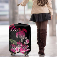 Hawaiian Hibiscus Turtle and Tropical Flower Luggage Cover Sweet Vibe