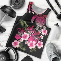 Hawaiian Hibiscus Turtle and Tropical Flower Men Tank Top Sweet Vibe