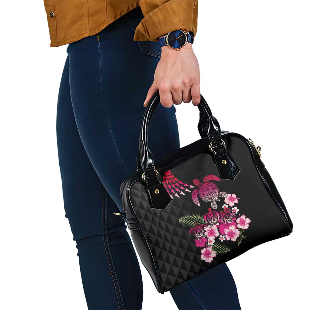 Hawaiian Hibiscus Turtle and Tropical Flower Shoulder Handbag Sweet Vibe