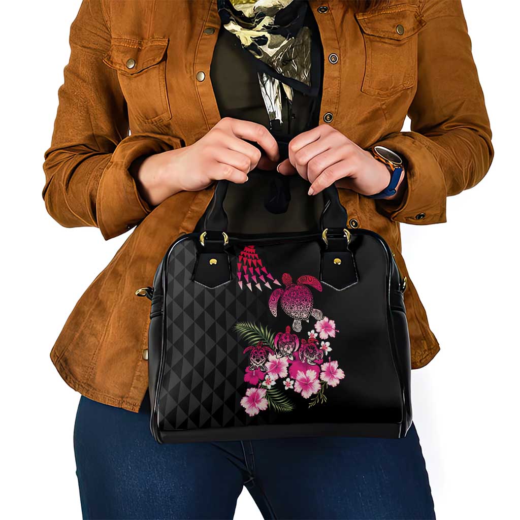 Hawaiian Hibiscus Turtle and Tropical Flower Shoulder Handbag Sweet Vibe