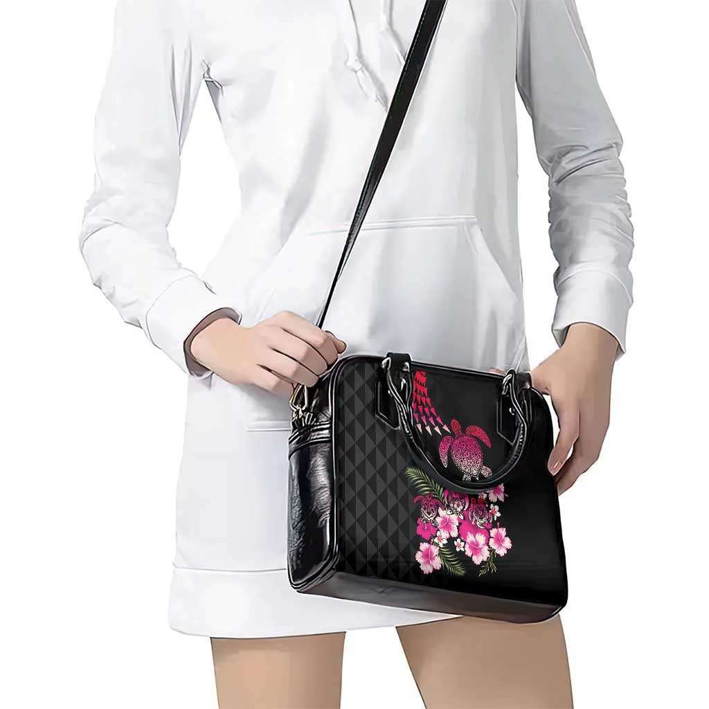 Hawaiian Hibiscus Turtle and Tropical Flower Shoulder Handbag Sweet Vibe