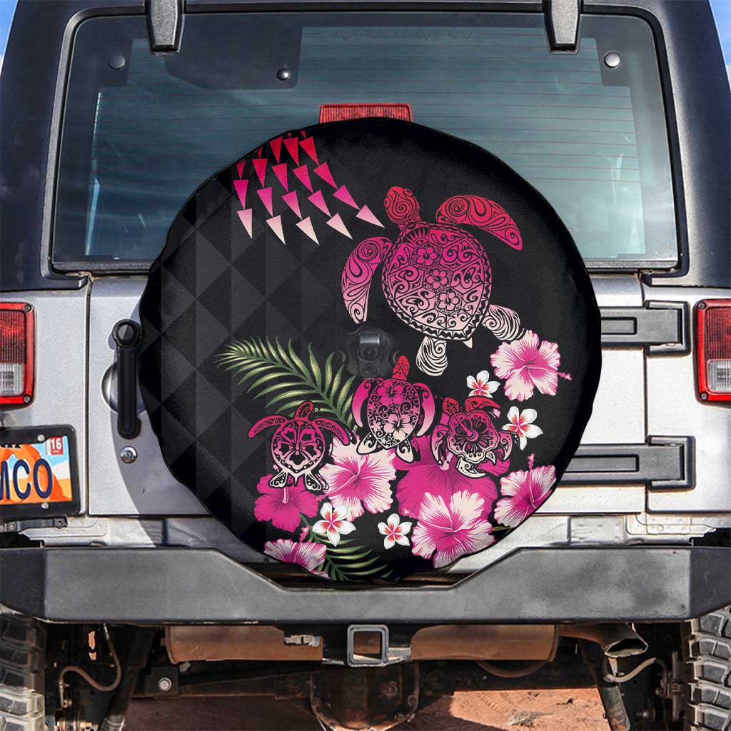 Hawaiian Hibiscus Turtle and Tropical Flower Spare Tire Cover Sweet Vibe