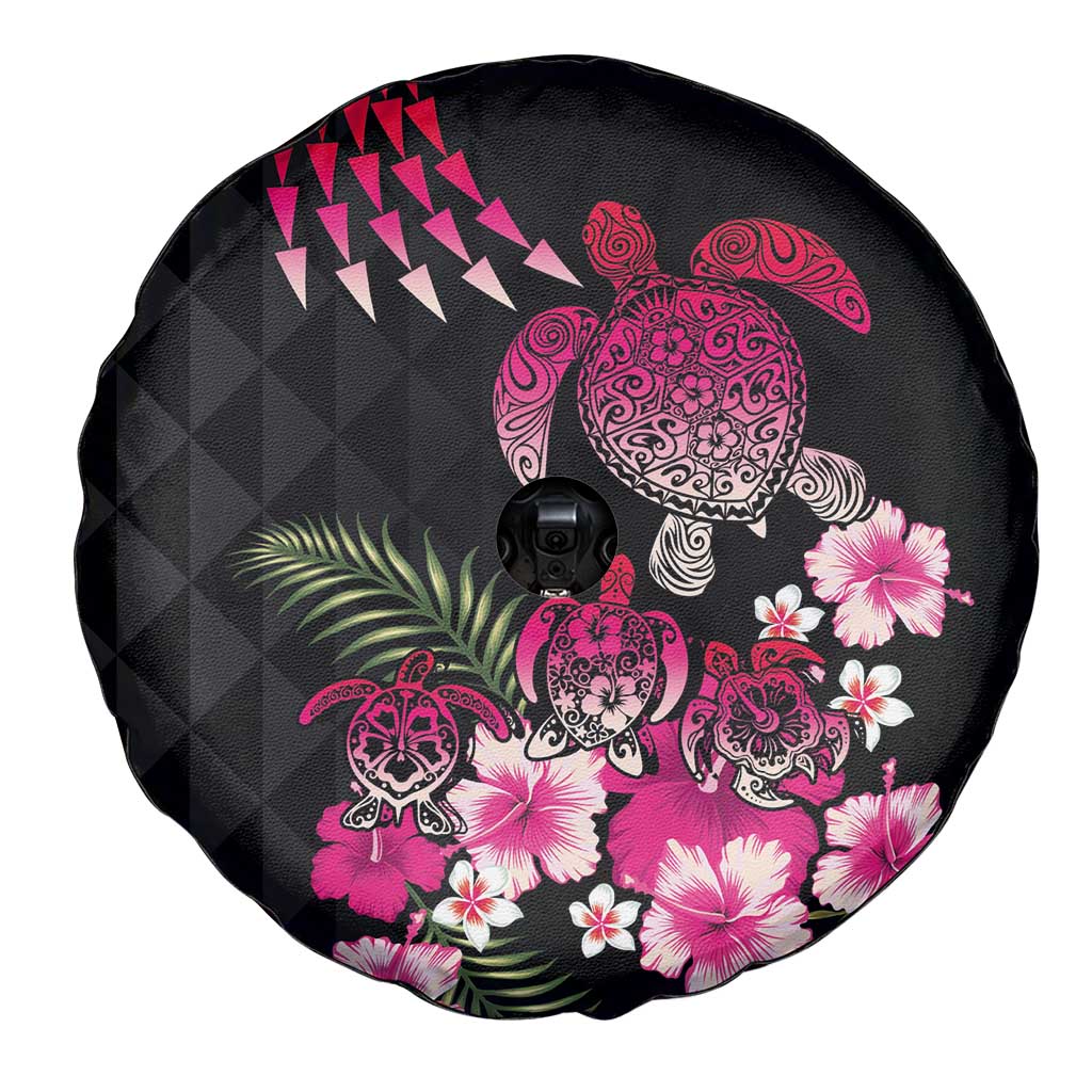 Hawaiian Hibiscus Turtle and Tropical Flower Spare Tire Cover Sweet Vibe
