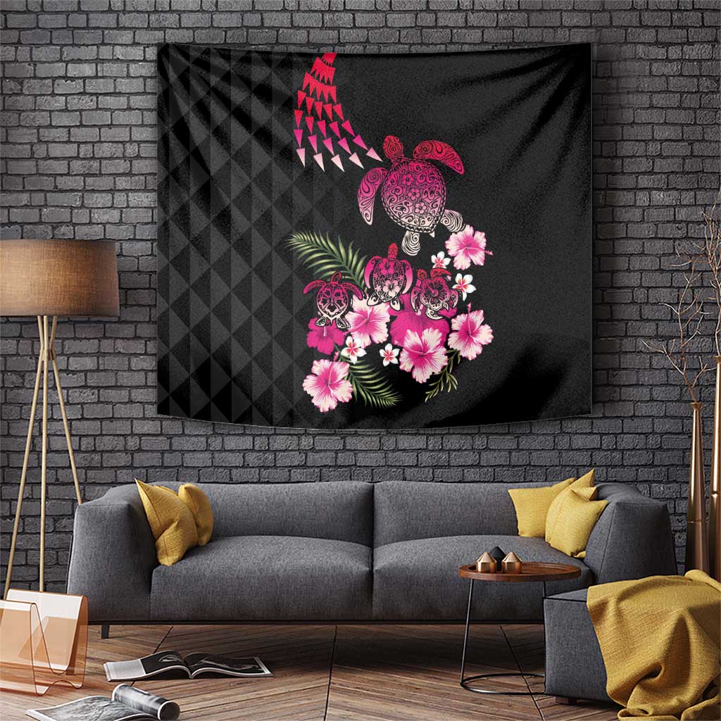 Hawaiian Hibiscus Turtle and Tropical Flower Tapestry Sweet Vibe