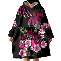 Hawaiian Hibiscus Turtle and Tropical Flower Wearable Blanket Hoodie Sweet Vibe